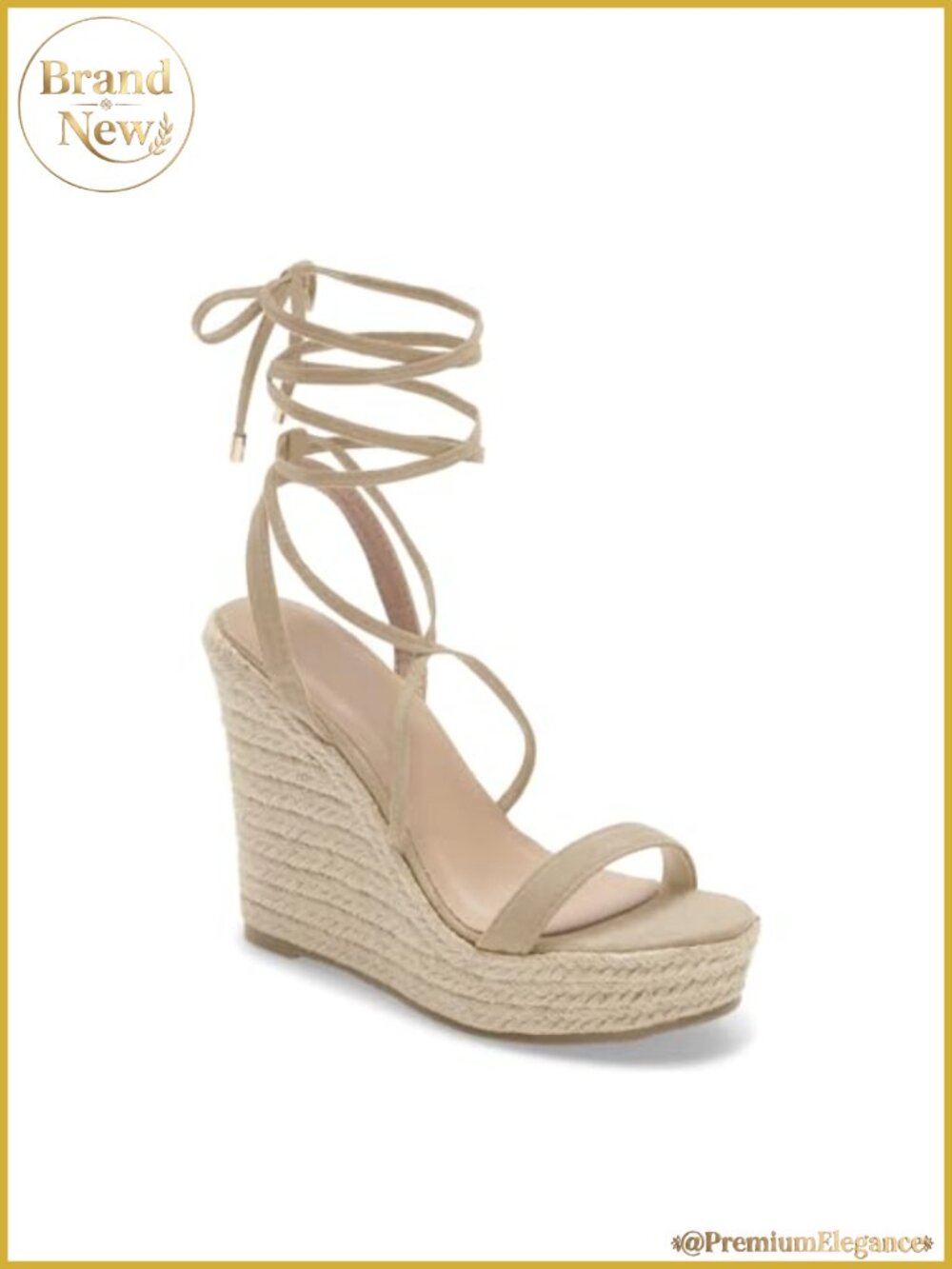 Espadrille Wedge Sandals Lace Up Platform Ankle Cross Strap Slingback